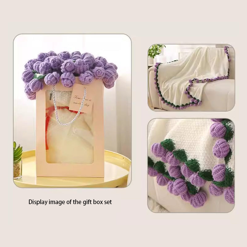 Soft Yarn Bouquet Blanket – Fold into Flowers