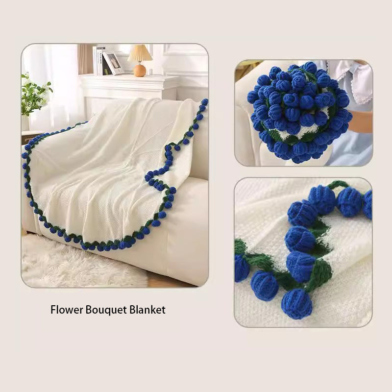 Soft Yarn Bouquet Blanket – Fold into Flowers