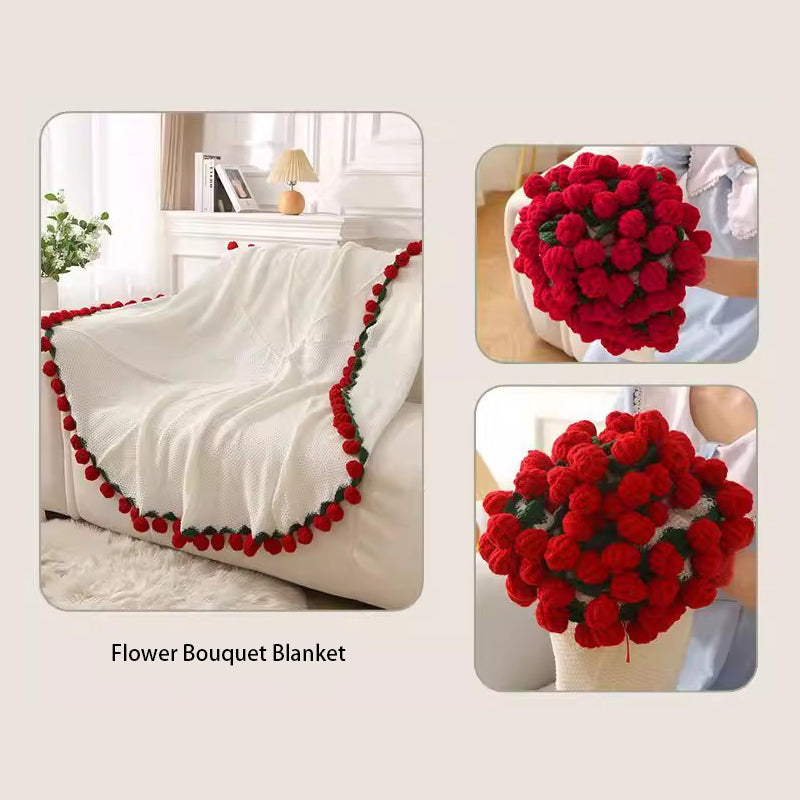 Soft Yarn Bouquet Blanket – Fold into Flowers