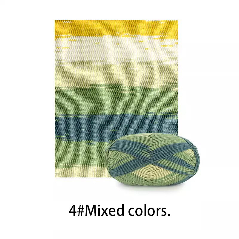 Variegated Multi-Color Yarn for Hand Knitting & Crochet